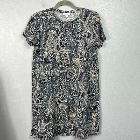J. Jill Dresses J Jill Pure Jill Cotton Blue Floral Print Dress